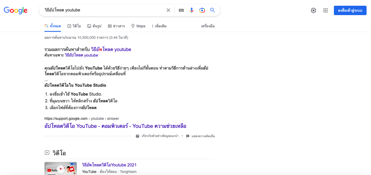 Featured Snippets bullet list
