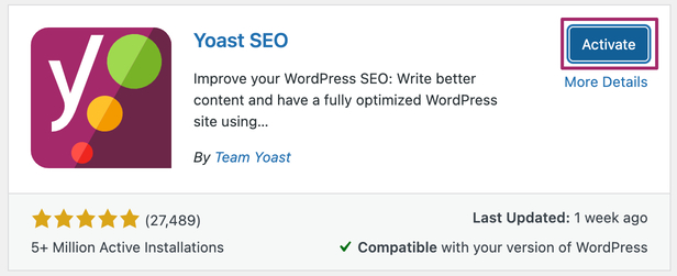 กด Activate Yoast SEO