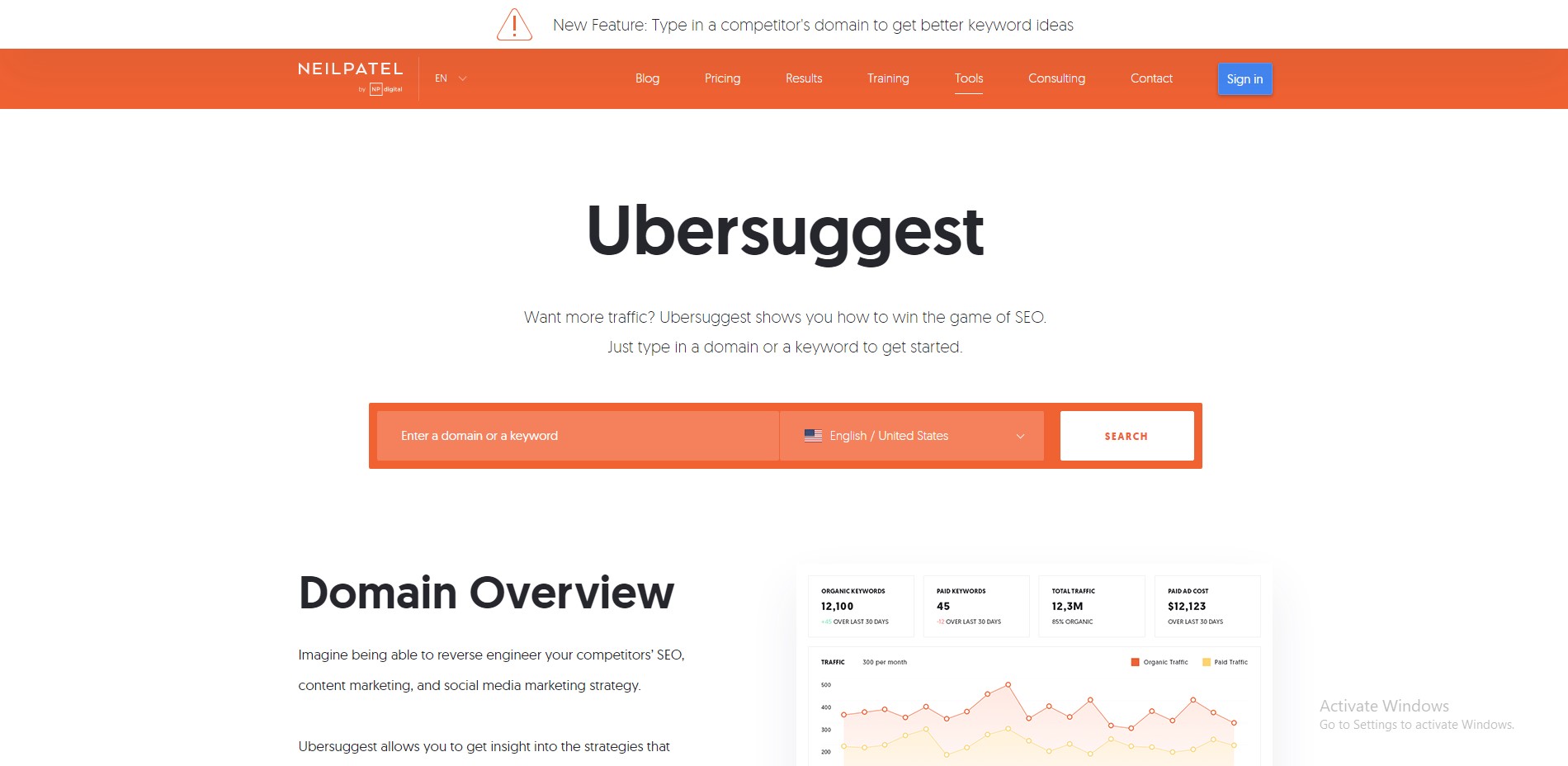 Ubersuggest เครื่องมือที่จะช่วยหา Keyword ในการทำ SEO 