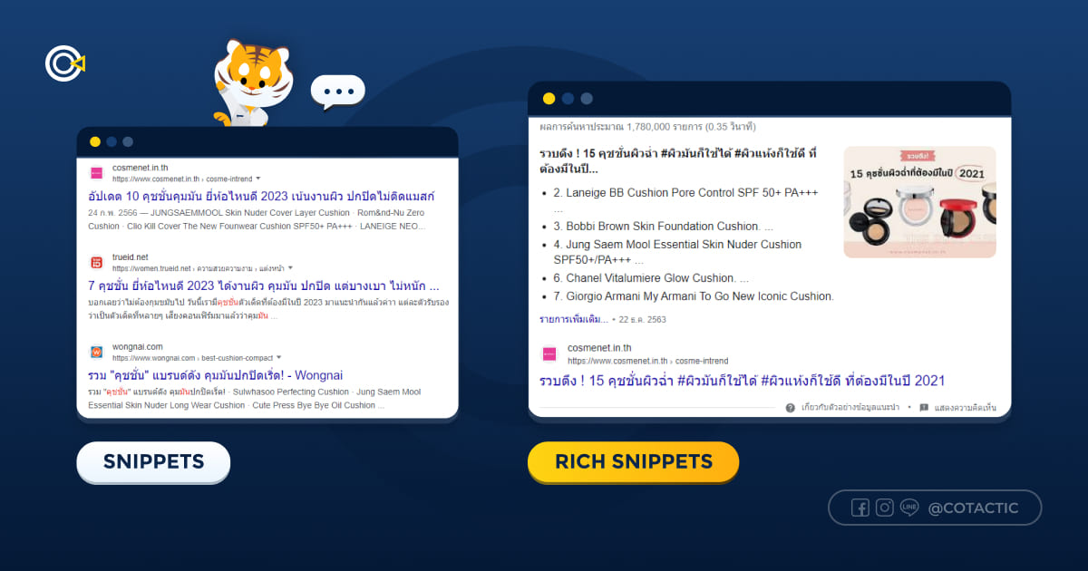 Rich Snippets คืออะไร บทความจาก Cotactic