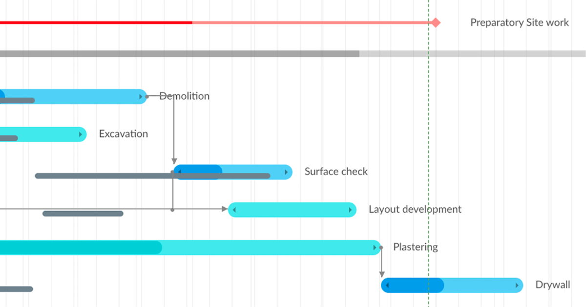 Project Baseline in Project Management Tool Dashboard