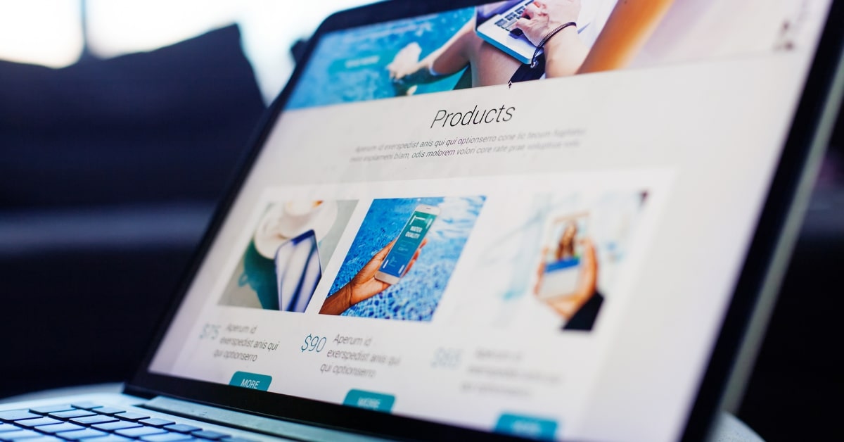 หน้าเว็บไซต์ของร้านค้า