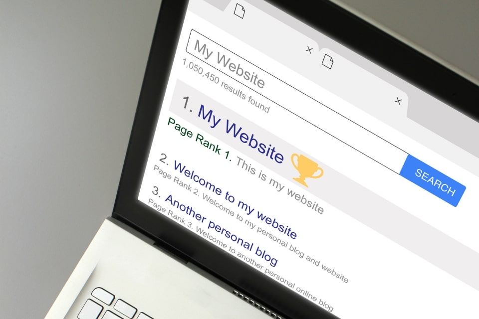 หน้า Search Page ที่แสดงเว็บไซต์ที่มี E-E-A-T สูง